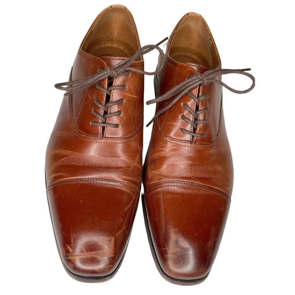 Florsheim Men Size 10.5D Brown Leather Shoes Dress Oxford‎ MEMORY FOAM